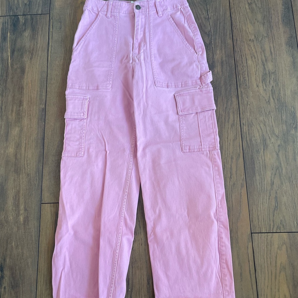 Pink Hollister Cargo Pants